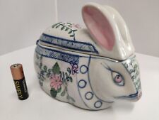 Large Ceramic Bunny Rabbit Trinket Box – Easter Bunny!!