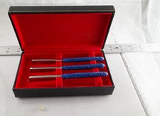 NOS Three Inoue Tosuke Kamisori Japanese Straight Razors With Case