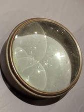 Antique Large Desk Magnifying Glass Paperweight Magic Lantern Boat Compass Lens