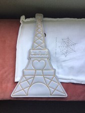 charlotte olympia eiffel tower clutch bag grey leather