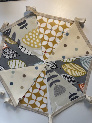 Handmade oilcloth bunting - handmade,