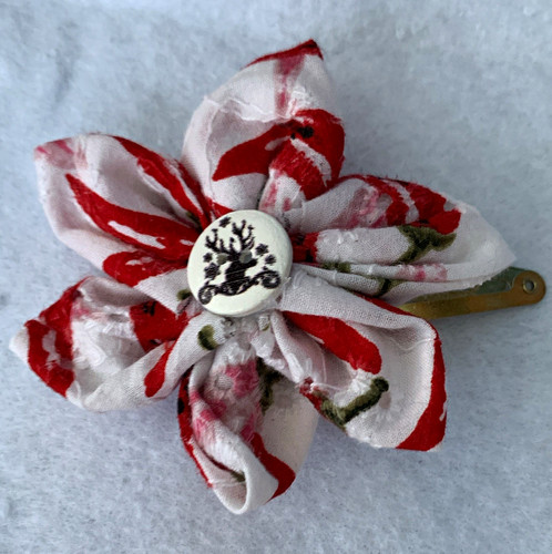 Handcrafted white red floral - handcrafted,