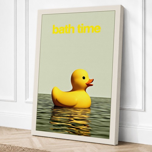 Bath time duck typography - bath,