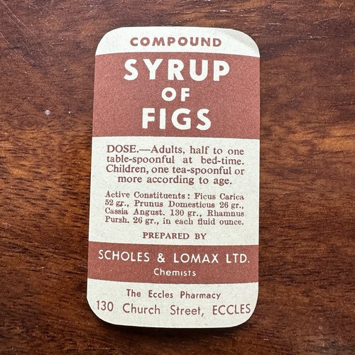 Antique chemist label syrup - antique, of
