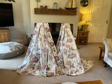 Laura Ashley Ameythst Poppy Pencil Pleat 100% Cotton Curtains 82 “ W x 77 “ L