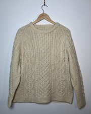 VTG ARAN HAND CABLE KNIT 100%