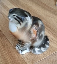 Rrduced! Lomonosov Imperial Russian Porcelain Wild Cat Figurine Stamped ЛФЗ 
