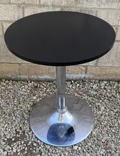 Round Bar Salon Hairdresser’s Bistro Cafe Table with Adjustable Height Chrome