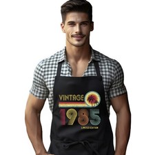 40th Birthday BBQ Cooking Kitchen Apron 40 Years Old Born Vintage 1985 Limited