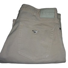 Armani Jeans J21 Regular Fit Straight Leg Stretch Denim W36 L28 Beige Mens j71pw