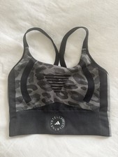 Adidas X Stella McCartney Grey Leopard Print Sports Bra Size XS