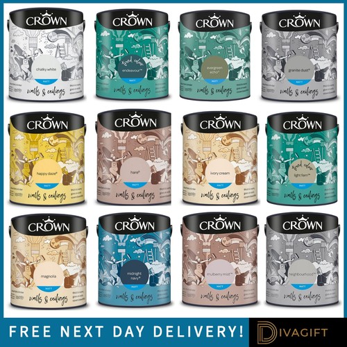 Crown matt emulsion paint 5l - emulsion, 2.5l