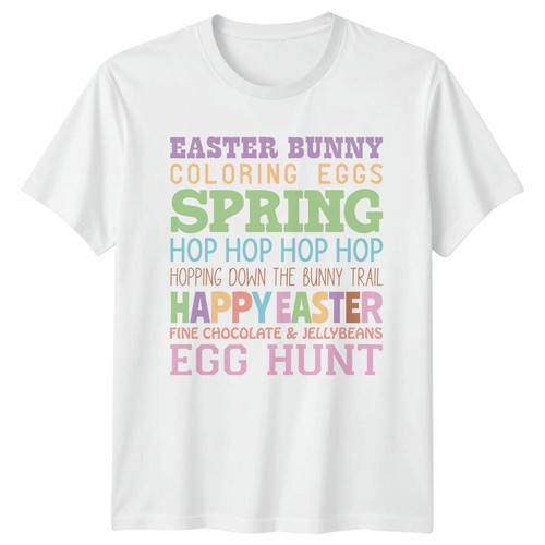 Easter bunny coloring eggs - bunny,