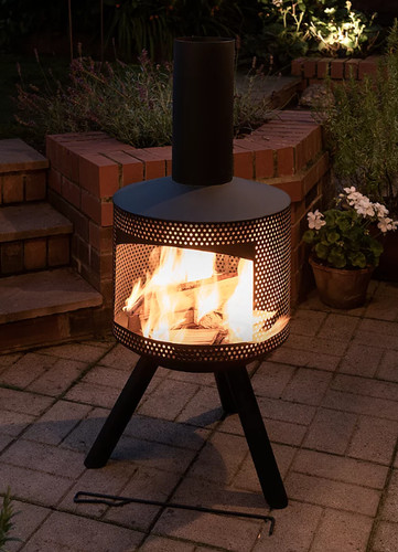 Outdoor modern chiminea fire - modern,