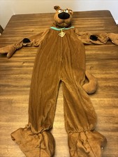 Youth S Scooby-Doo costume Halloween one piece hooded jumpsuit with tail