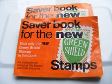 1970's  Green  Shield  Stamp  Books  (Two)   With  Stamps  ( Not Quite Complete)