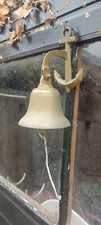 VINTAGE RECLAIMED PATINA LARGE SOLID BRASS SHIP NAUTICAL BOAT BELL HEAVY 10.5 in