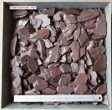 PLUM WELSH SLATE CHIPPINGS 20 & 40MM DIRECT FROM THE QUARRY - 450KG MIDI BAGS