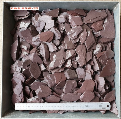 Plum welsh slate chippings - chippings, 20