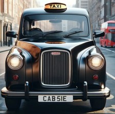 TAXI CAB CABBY NUMBER PLATE