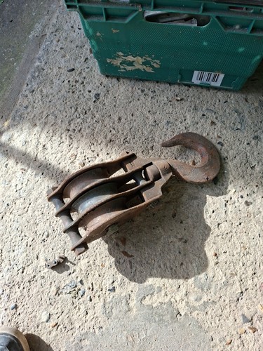 Triple metal pully - metal, boats