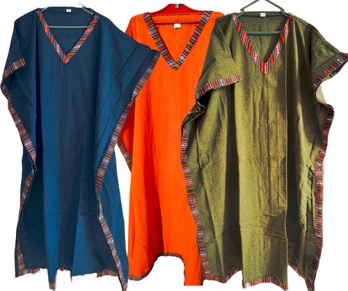 Cotton blend kaftan robe - blend,