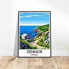 Zennor Travel Print Cornwall