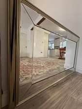 Rectangle Wall Mounted Mirror 120 X 80 cm Decorative HD Golden Frame