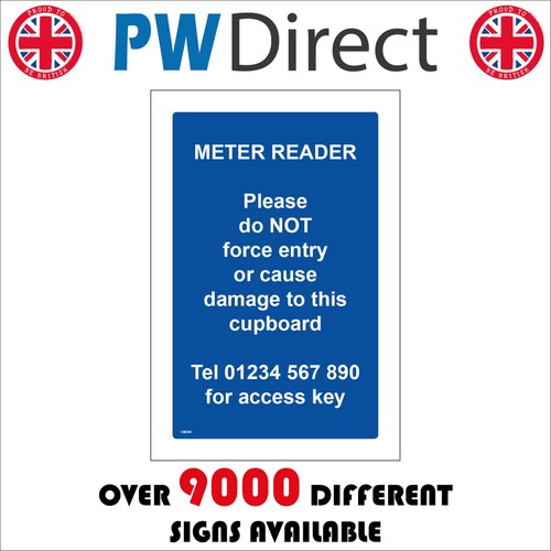 Sign meter reader please - sign,