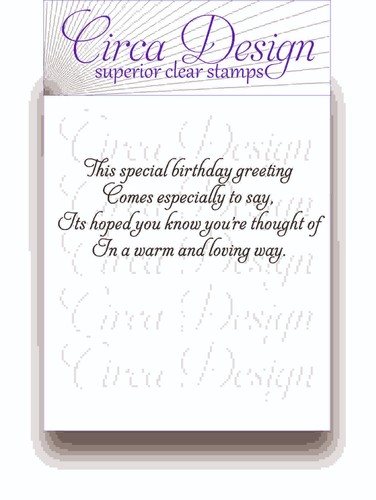 Clear unmounted birthday - clear,