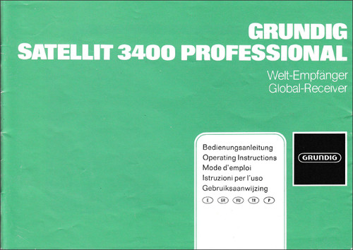 Operating manual for grundig - operating,