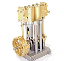 Live Steam - Twin Cylinder Marine Model Steam Engine Fully Machined Metal Kit