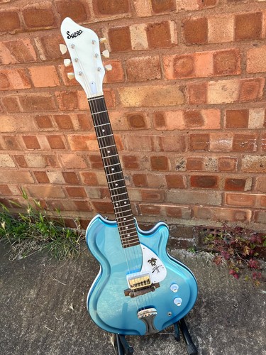 Supro sahara blue solid body - sahara,