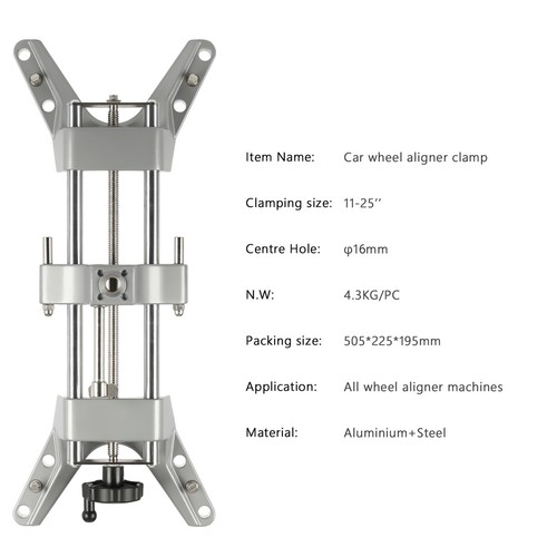 Wheel alignment rack rim - rim, clamp
