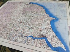 Original WW2 RAF map entitled "ENGLAND, NORTH EAST"