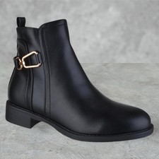 WOMENS LADIES FLAT LOW BLOCK