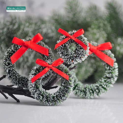 12pcs mini christmas wreaths - 12pcs,