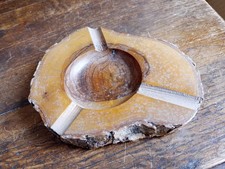 Vintage Rustic Wooden Ashtray