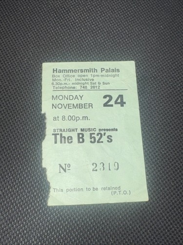The b52 hammersmith 1980 - the,