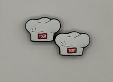 2 x Toby Chef Hat Shoe Charms