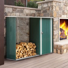 Galvanised steel garden shed - steel,