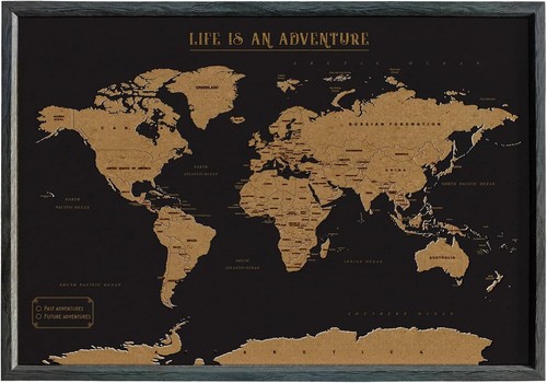 100 push pin world map - push, cork