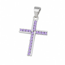 Sterling Silver Half Purple