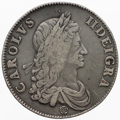 Charles crown 1662 rose - ii,