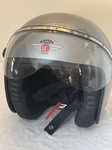 Davida jet silver xxl helmet - jet,