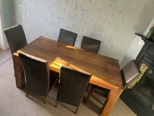 Sheesham dining table plus 6