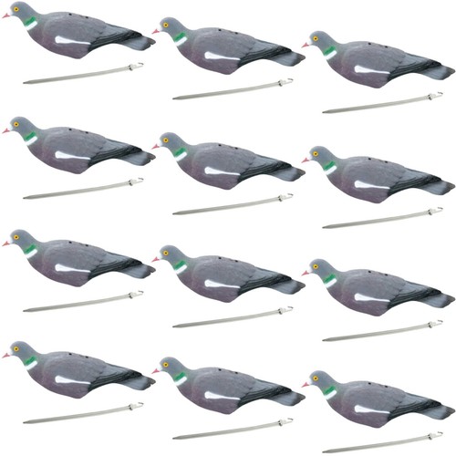 12pc pigeon shell decoy garden - pigeon,