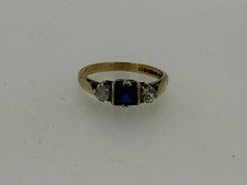 0.40ct Sapphire and Cubic