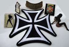 Pre-Owned Biker pin bundle x 5 Motorcycle Pin Badges plus Cross patch