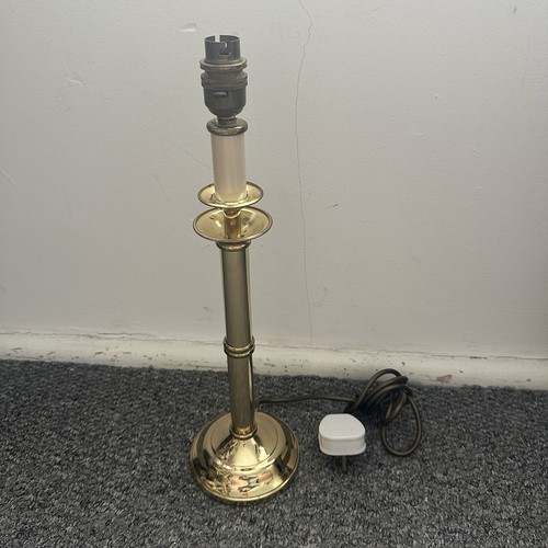 Vintage brass column lamp base - brass,